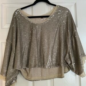 Sequins cropped top- wore once! Size small.